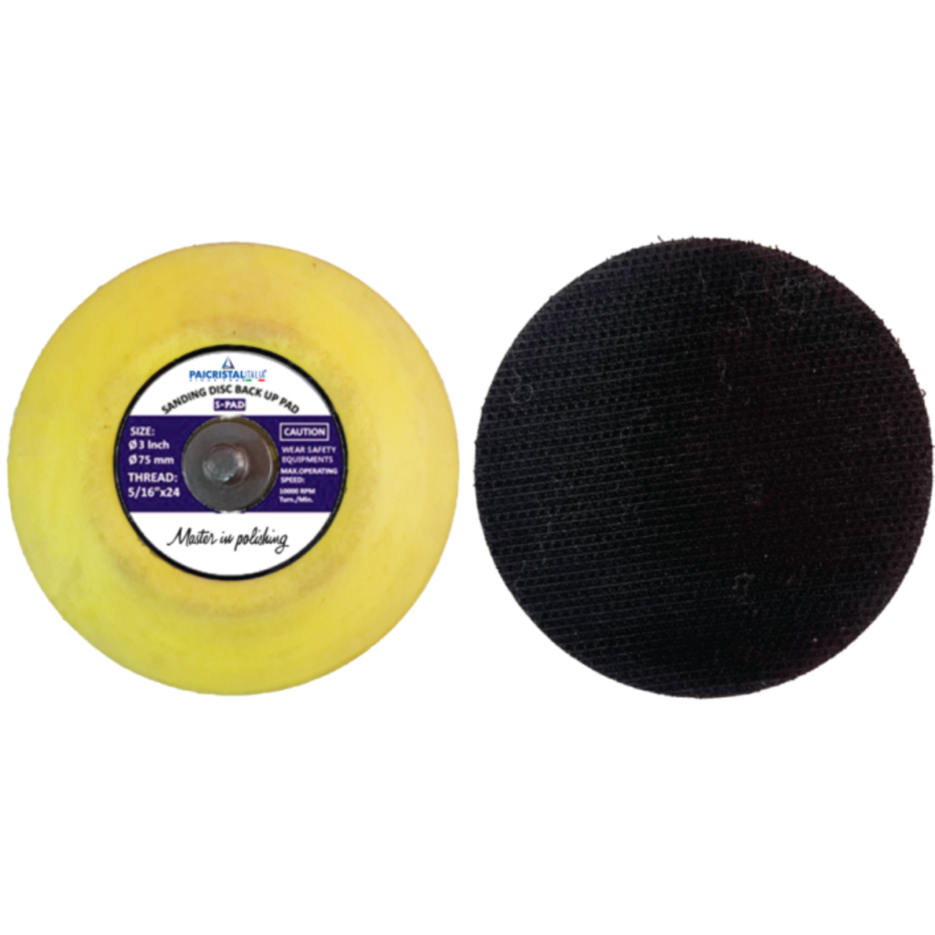 3" Sanding & Finishing Backing Plate Pai Cristal